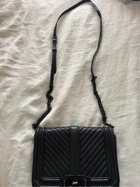 Rebecca Minkoff Black Quilted Leather Crossbody Bag
